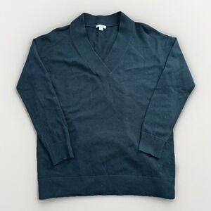 Gap Sweater Womens XSmall Black V-Neck Merino Wool Blend Outdoor Winter Casual